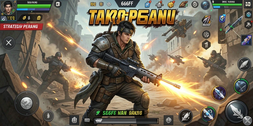 Screenshot utama 666FF menampilkan aksi pertempuran yang seru.