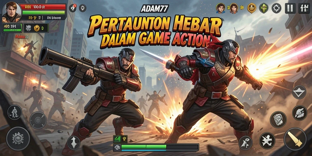 Tampilan gameplay ADAM77 yang penuh aksi dan seru.