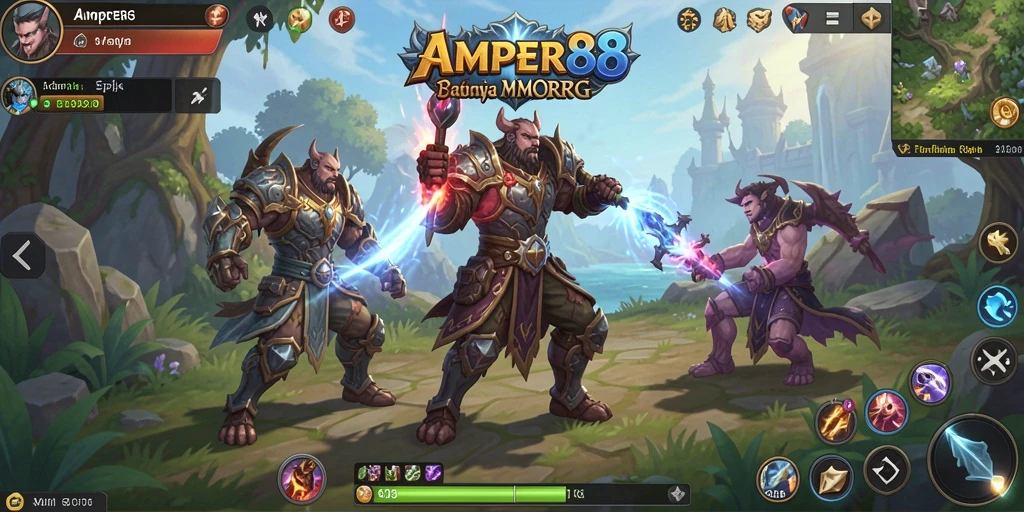 Tangkapan layar gameplay <strong>AMPER88</strong> menampilkan aksi pertempuran yang seru dan mendebarkan.