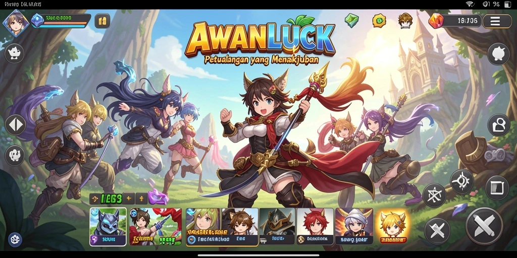 Tampilan gameplay <strong>AWANLUCK</strong> yang memukau dan interaktif.