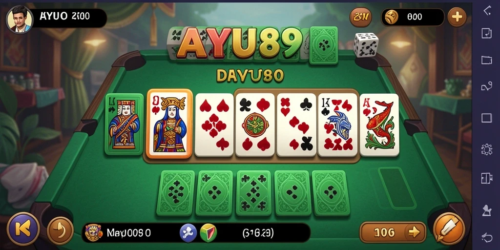 Tampilan gameplay Domino yang seru dan interaktif di AYU89.