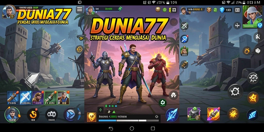 Screenshot utama menampilkan aksi mendebarkan dalam gameplay strategi.