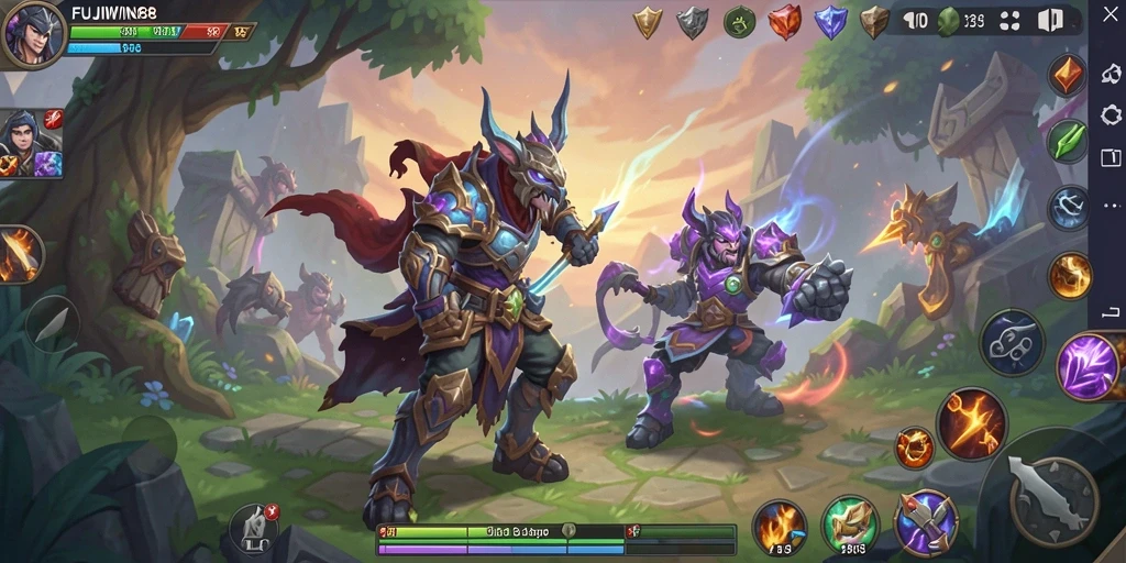 Tampilan utama gameplay FUJIWIN88 yang mendebarkan
