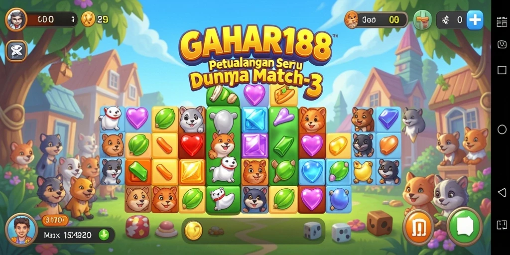 Tangkapan layar GAHAR188 menampilkan gameplay seru yang penuh warna.