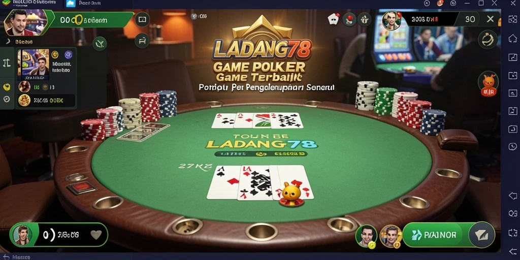 Screenshot LADANG78 menampilkan aksi seru dalam permainan Poker.