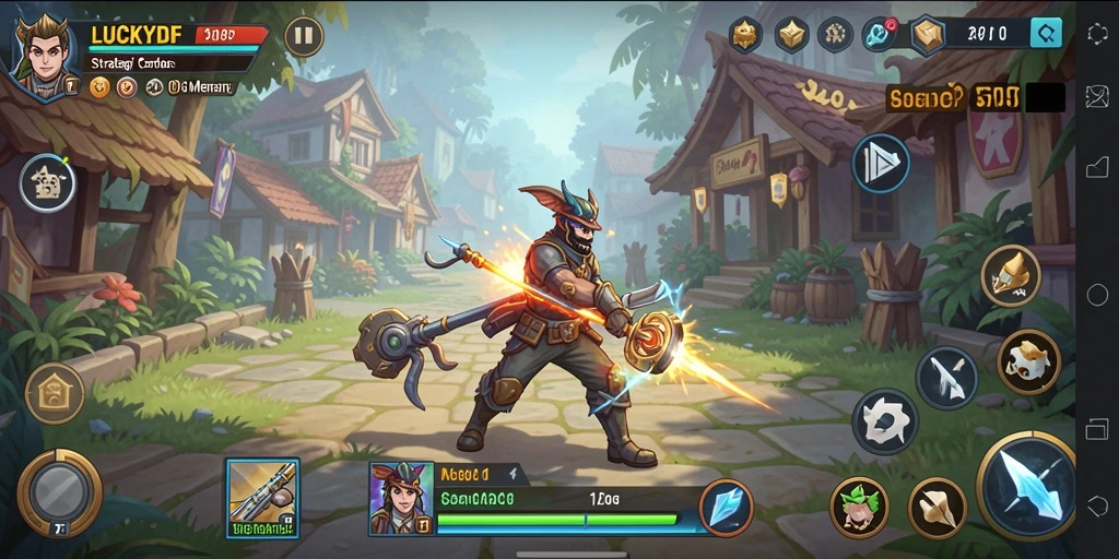 Tampilan gameplay strategis LUCKYDF yang memikat dan menantang.