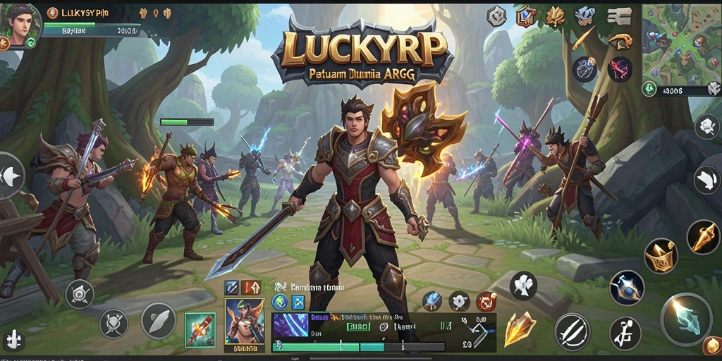 Tangkapan layar menunjukkan aksi luar biasa gameplay ARPG LUCKYRP.