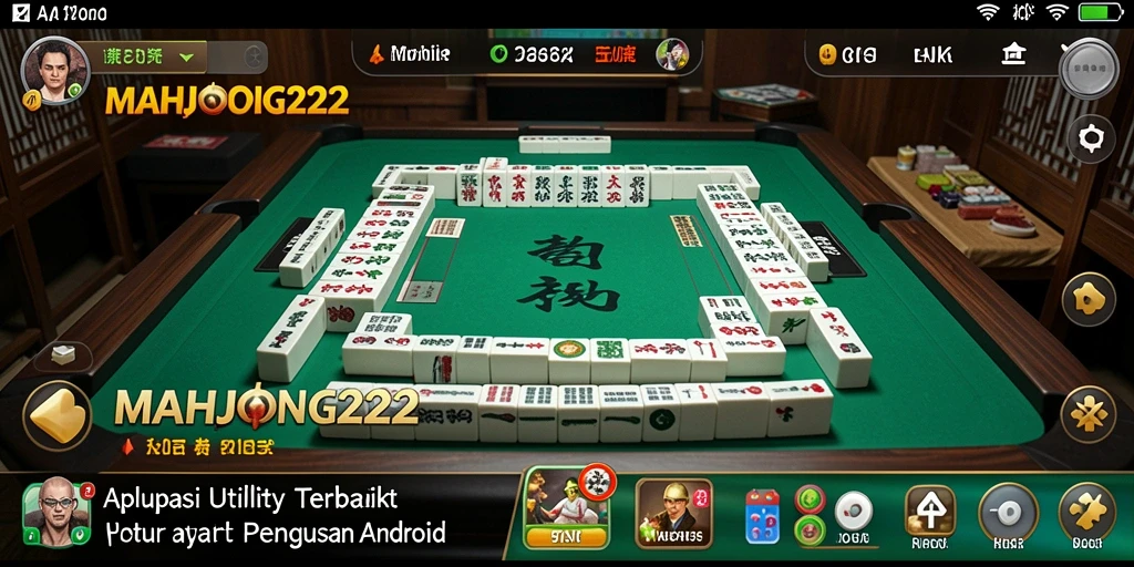 Tampilan utama gameplay aplikasi Utility MAHJONG222 yang user-friendly.