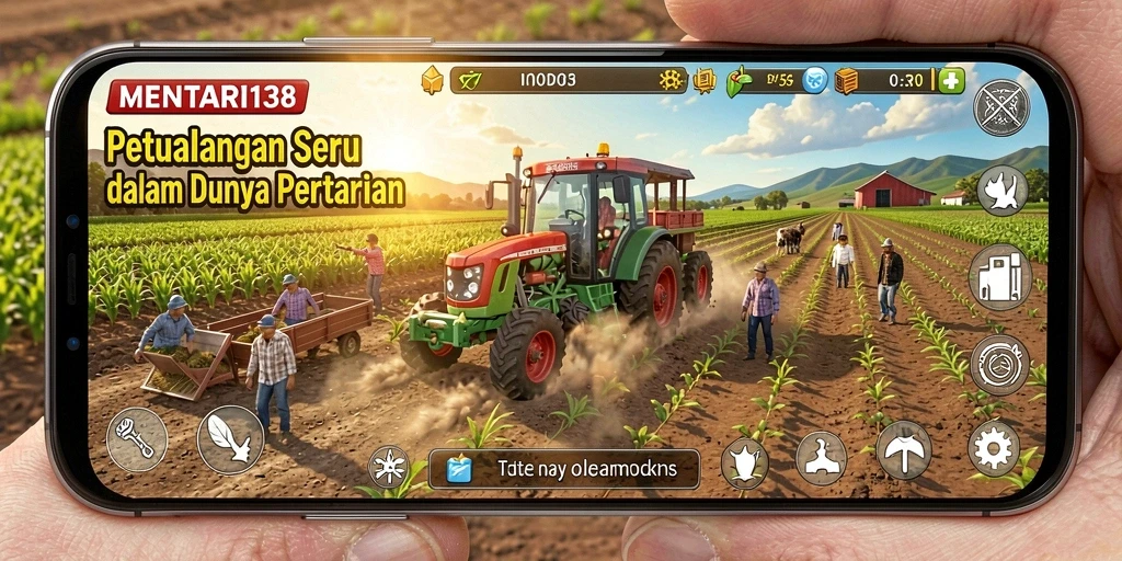 Screenshot gameplay MENTARI138 menunjukkan aktivitas pertanian yang seru dan interaktif.