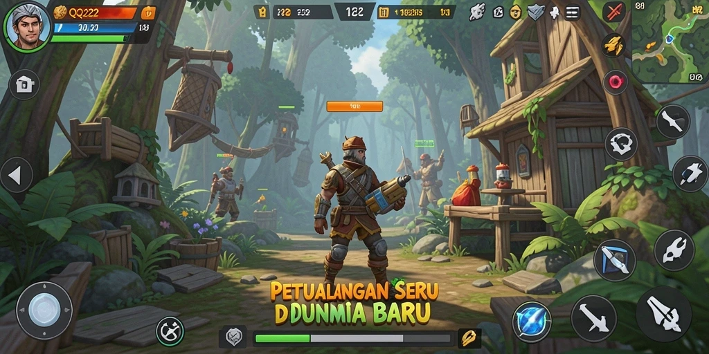 Screenshot yang menampilkan gameplay seru di petualangan QQ222.