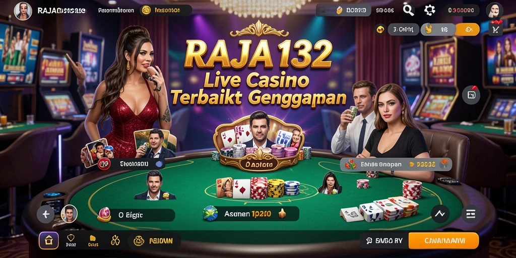 Tampilan gameplay Live Casino yang menarik dan interaktif di RAJA132.