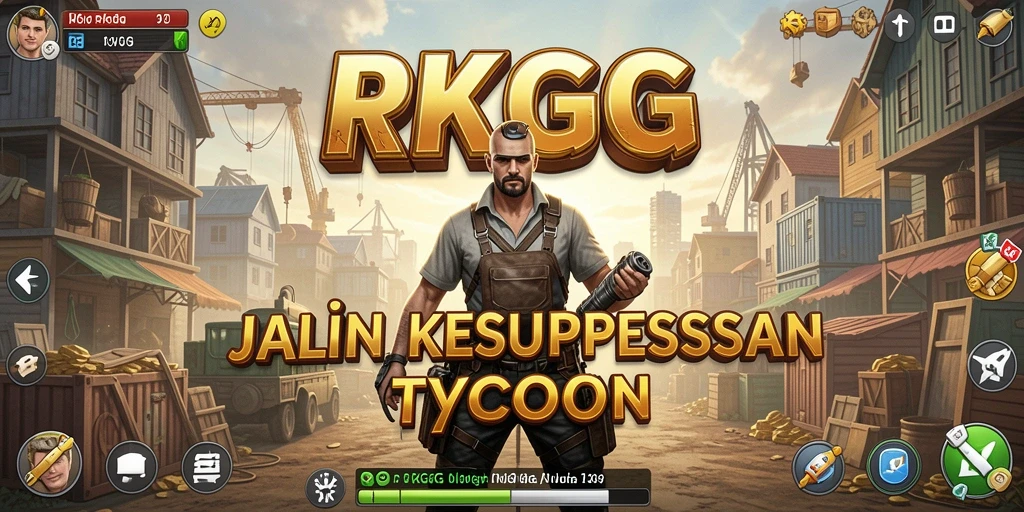 Screenshot gameplay RKGG menampilkan suasana bisnis yang dinamis.