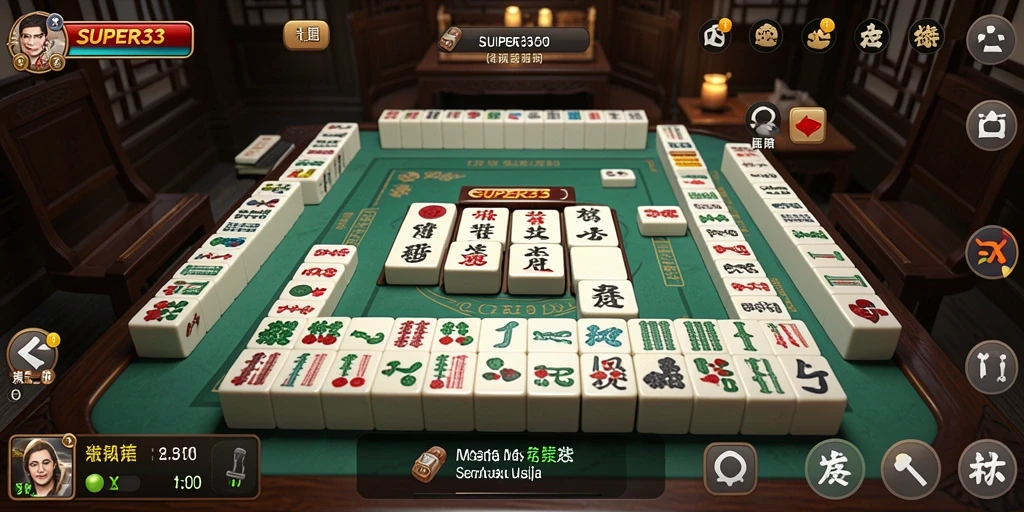 Tampilan utama dari gameplay Mahjong yang seru dan menantang.